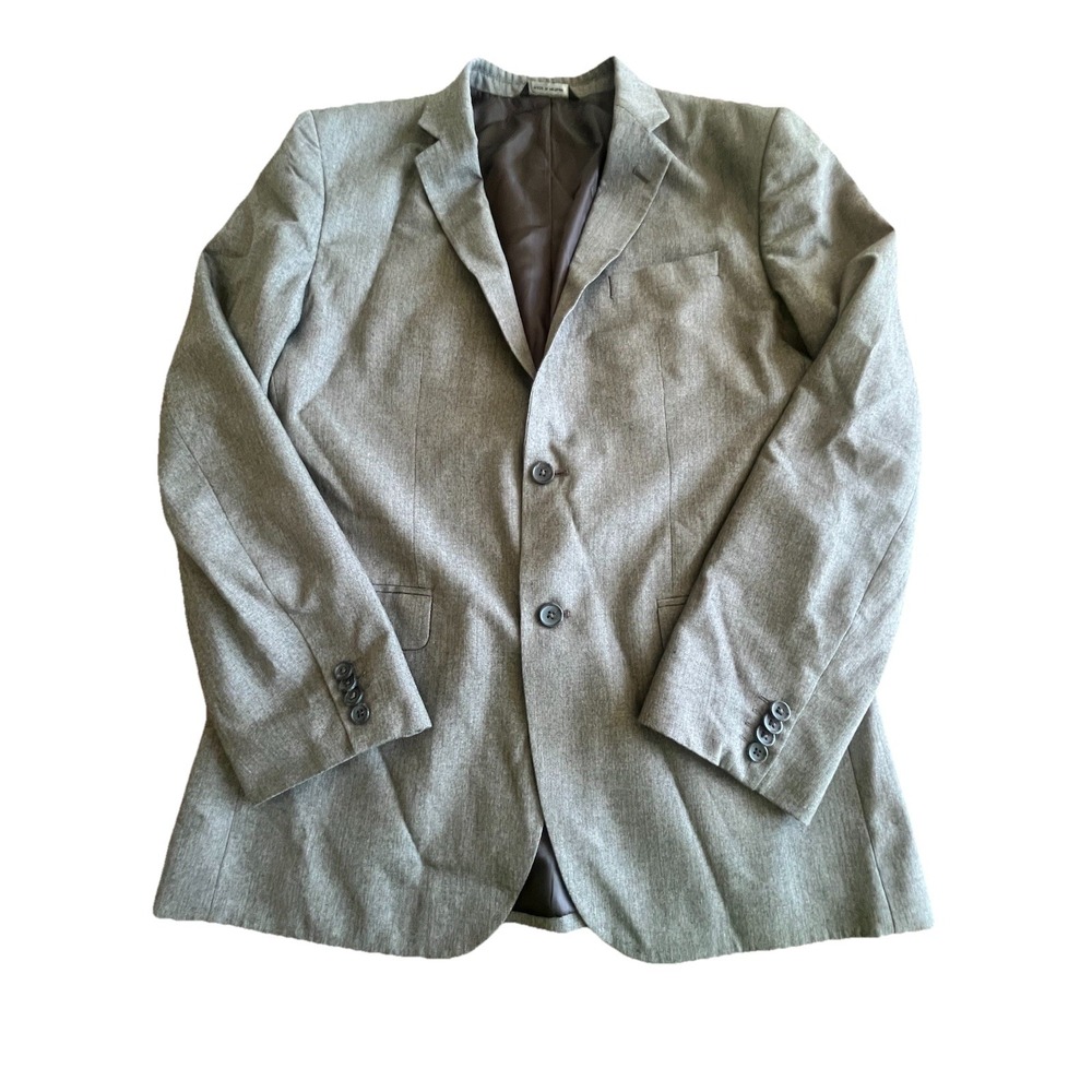 Banana Republic Blazer Jacket 2 Button Mens 44 L Long Brownish Gray 100% Wool